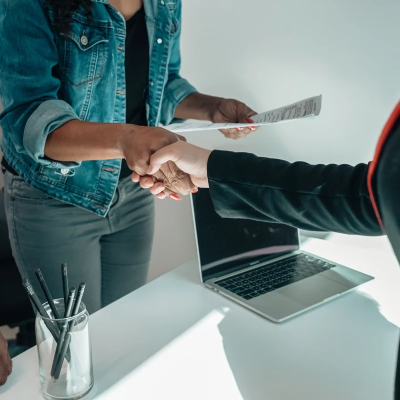 realtor and buyer handshake